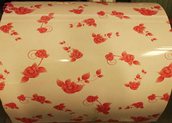 bobine en acier enduite d'une première couche de peinture par fleur de couleur du zinc 40-275 0.12mm pour le conteneur de polyéthylène de décoration