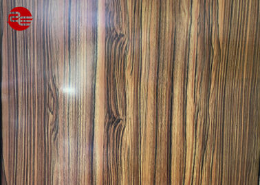 Dark Wooden Pattern PVC Laminated Steel Plate Decorative Metal Sheets For Wall Panel